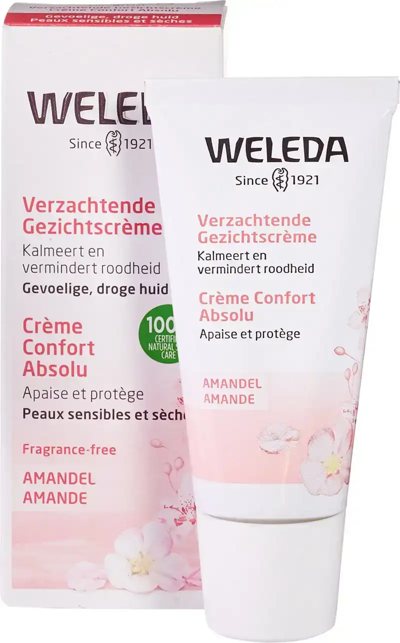 Verzachtende gezichtscrème amandel - gevoelige & droge huid