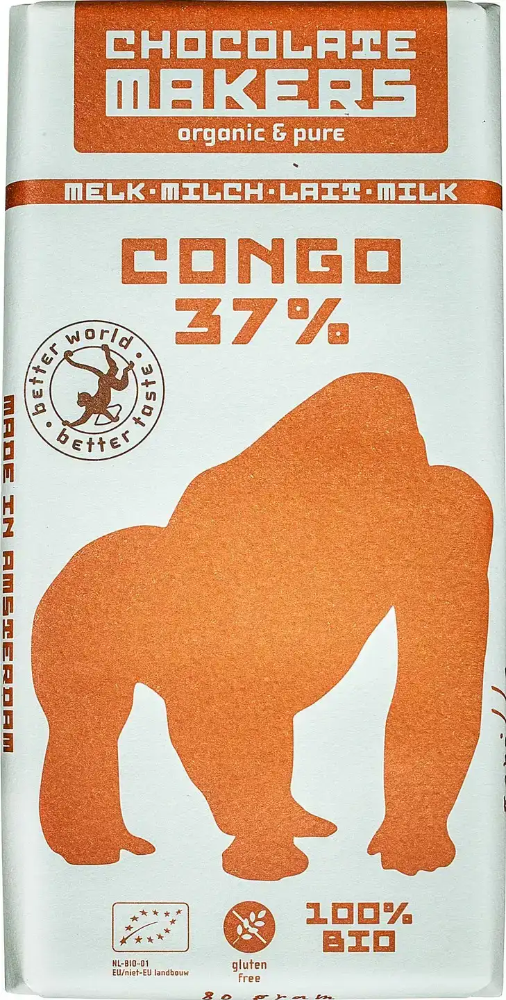 Melkchocolade 37% - gorilla bar