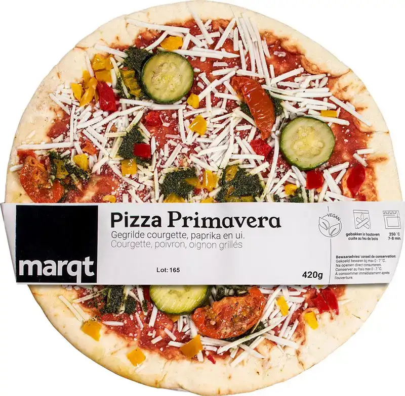 Vegan pizza primavera