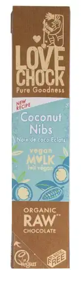 RAW vegan chocolade Coconut Nibs