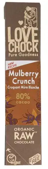 Raw chocolade 80% Mulberry Crunch