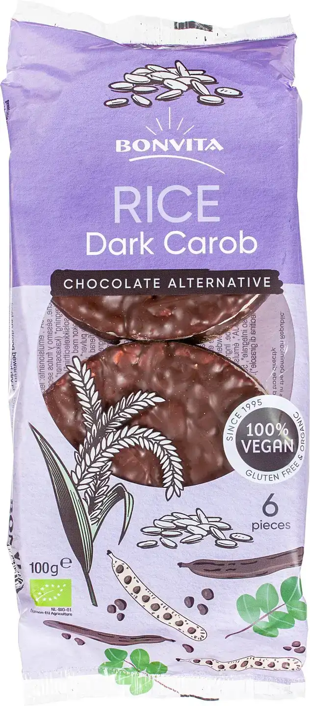 Dark Carob rijstwafels