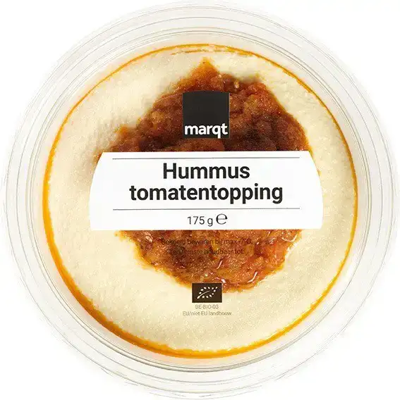 Hummus zongedroogde tomaat
