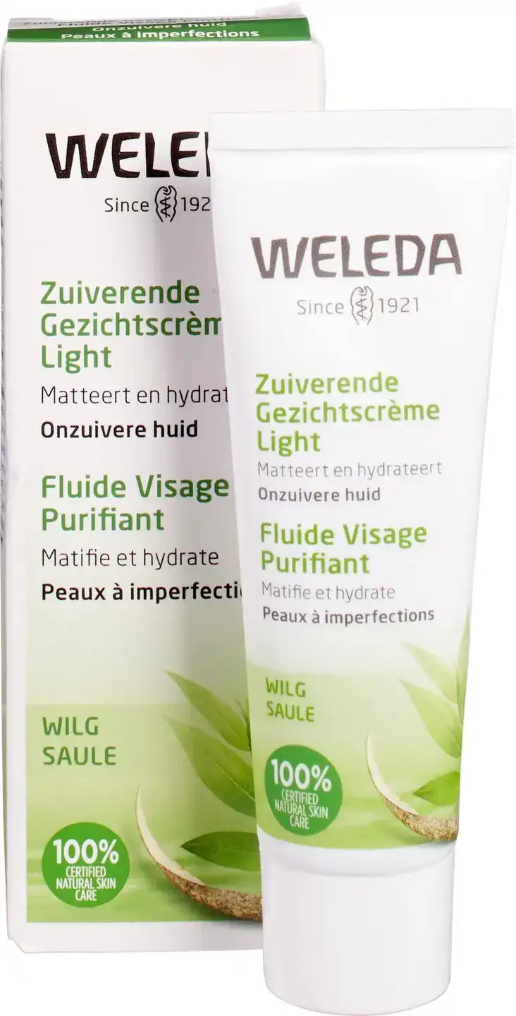 Zuiverende gezichtscrème light wilg - onzuivere huid