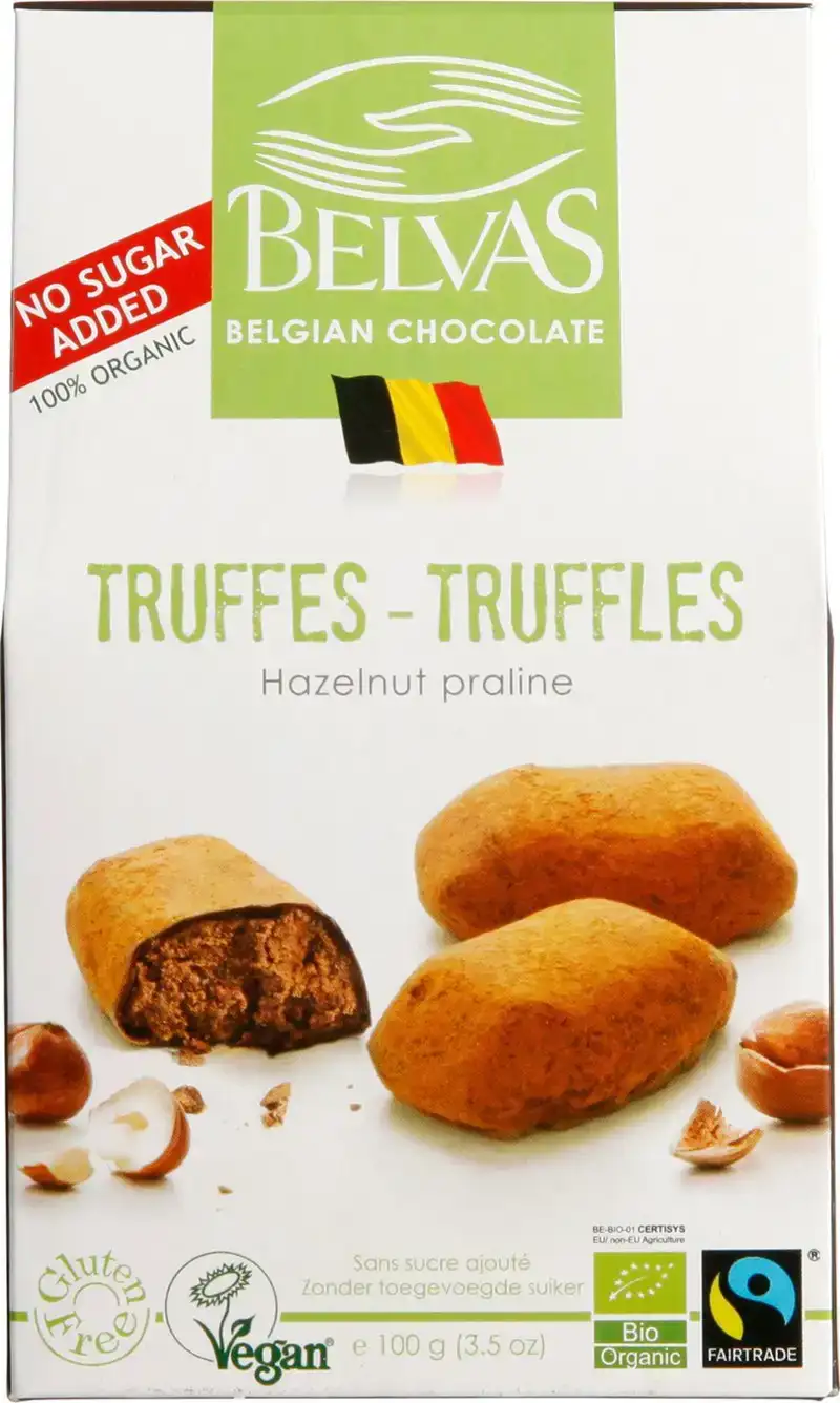 Chocoladetruffels hazelnoot zonder suiker