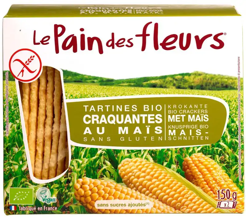 Glutenvrije krokante crackers mais