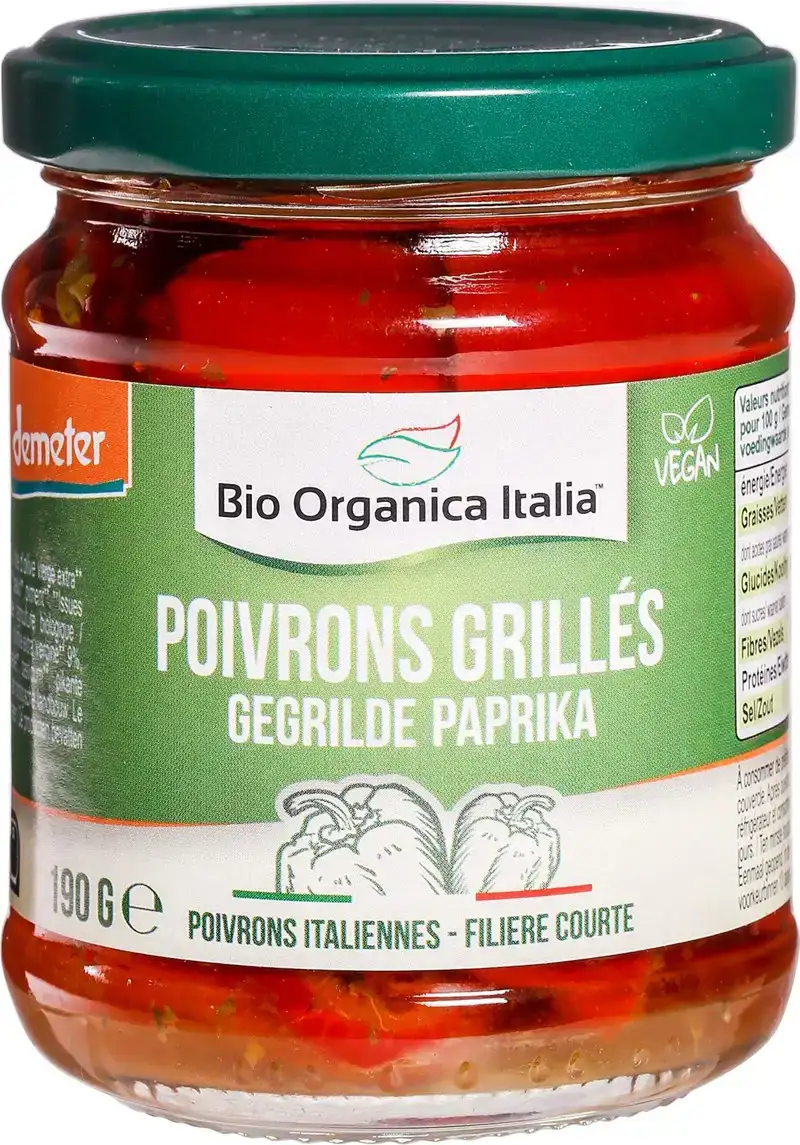 Gegrilde paprika in olie