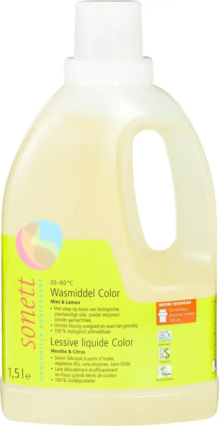 Wasmiddel kleur mint lemon