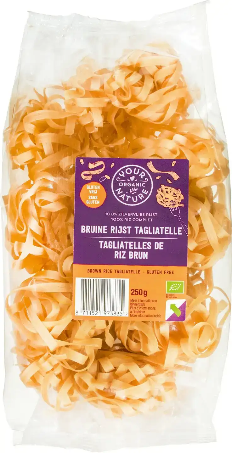 Bruine rijst tagliatelle
