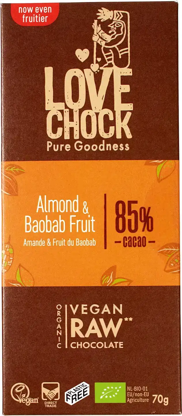 RAW chocolade 85% Almond Baobab