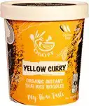 Instant noodles soup yellow curry
