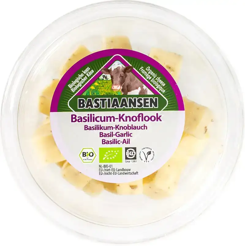 Kaasblokjes basilicum knoflook