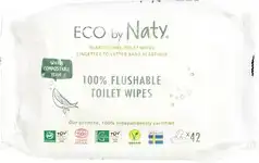 Flushable toilet wipes