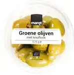 Groene olijven met knoflook