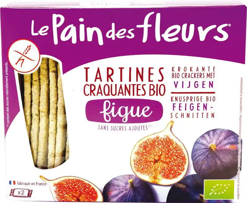 Glutenvrije krokante crackers vijgen