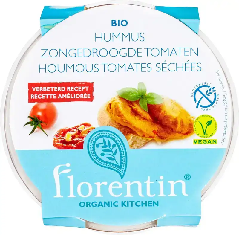 Hummus zongedroogde tomaatjes