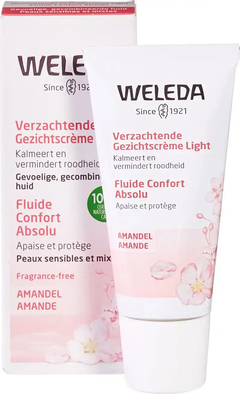 Verzachtende gezichtscrème light amandel - gevoelige & gemengde huid