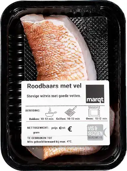 Roodbaarsfilet met vel