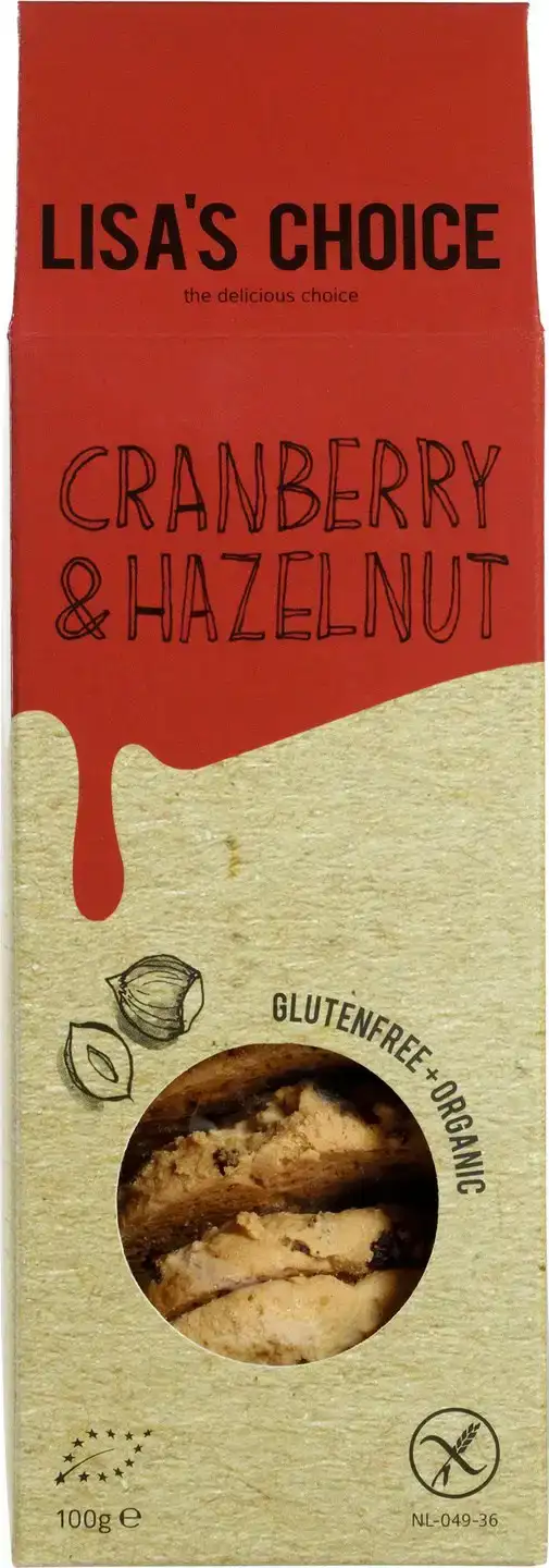 Glutenvrije cranberry & hazelnoot cookies