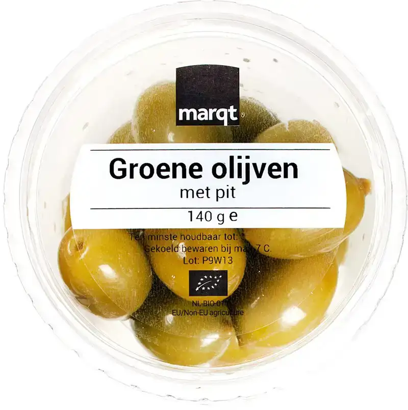 Groene olijven met pit