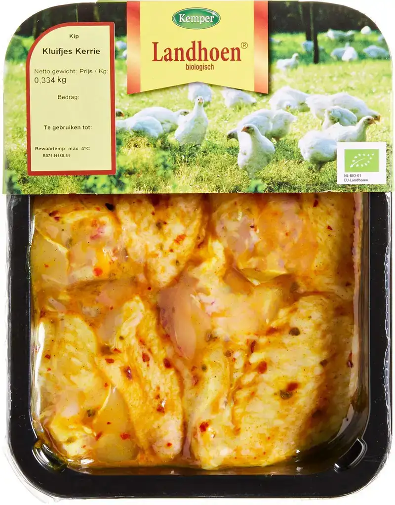 Gemarineerde kipkluifjes kerrie