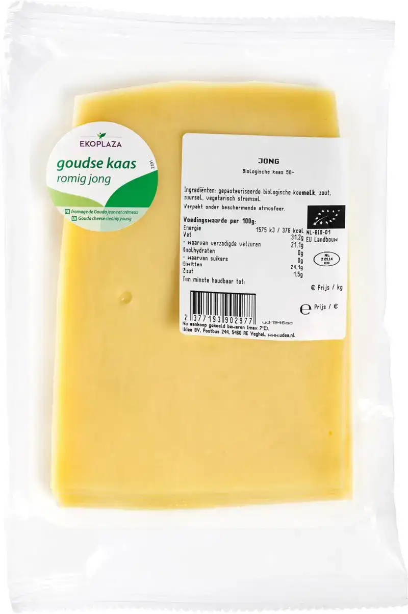 Plakjes jonge kaas 50+