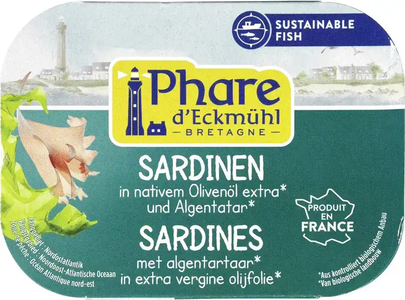 Sardinefilets met algentartaar in olijolie