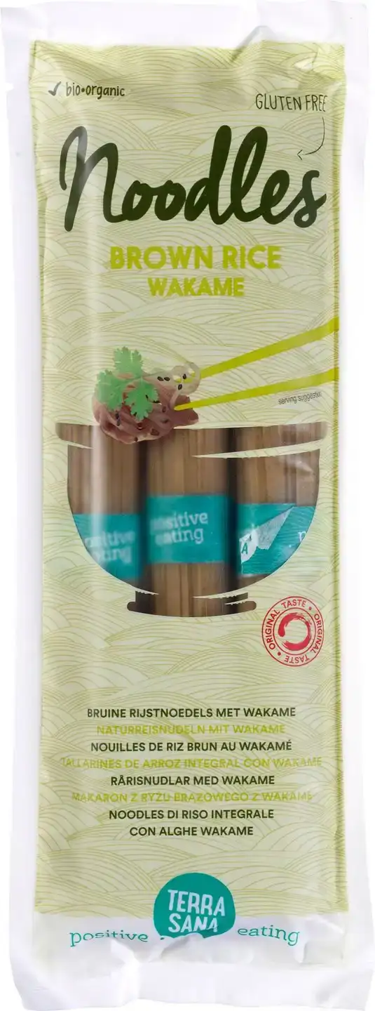 Bruine rijstnoedels wakame
