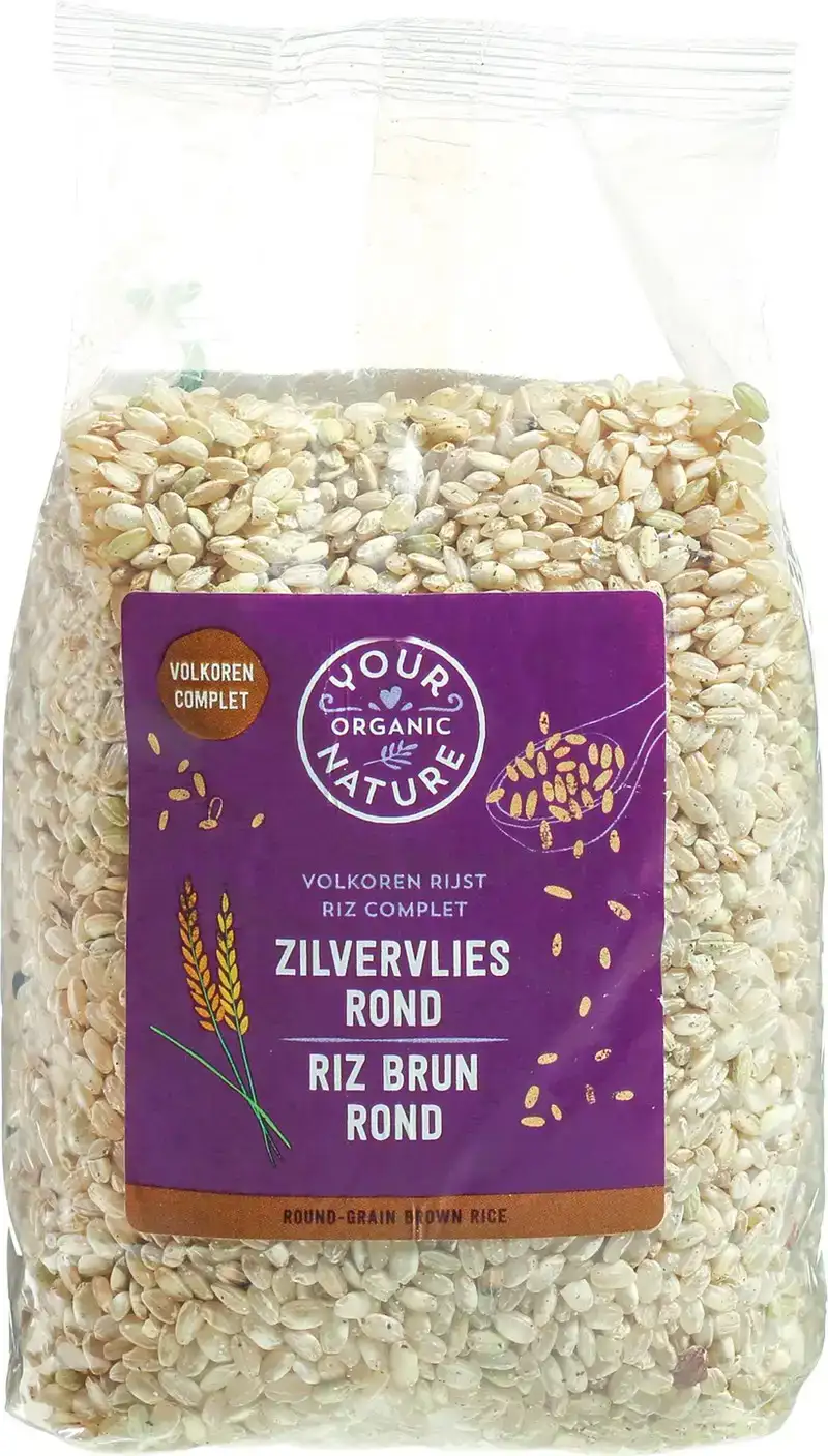 Zilvervliesrijst rond