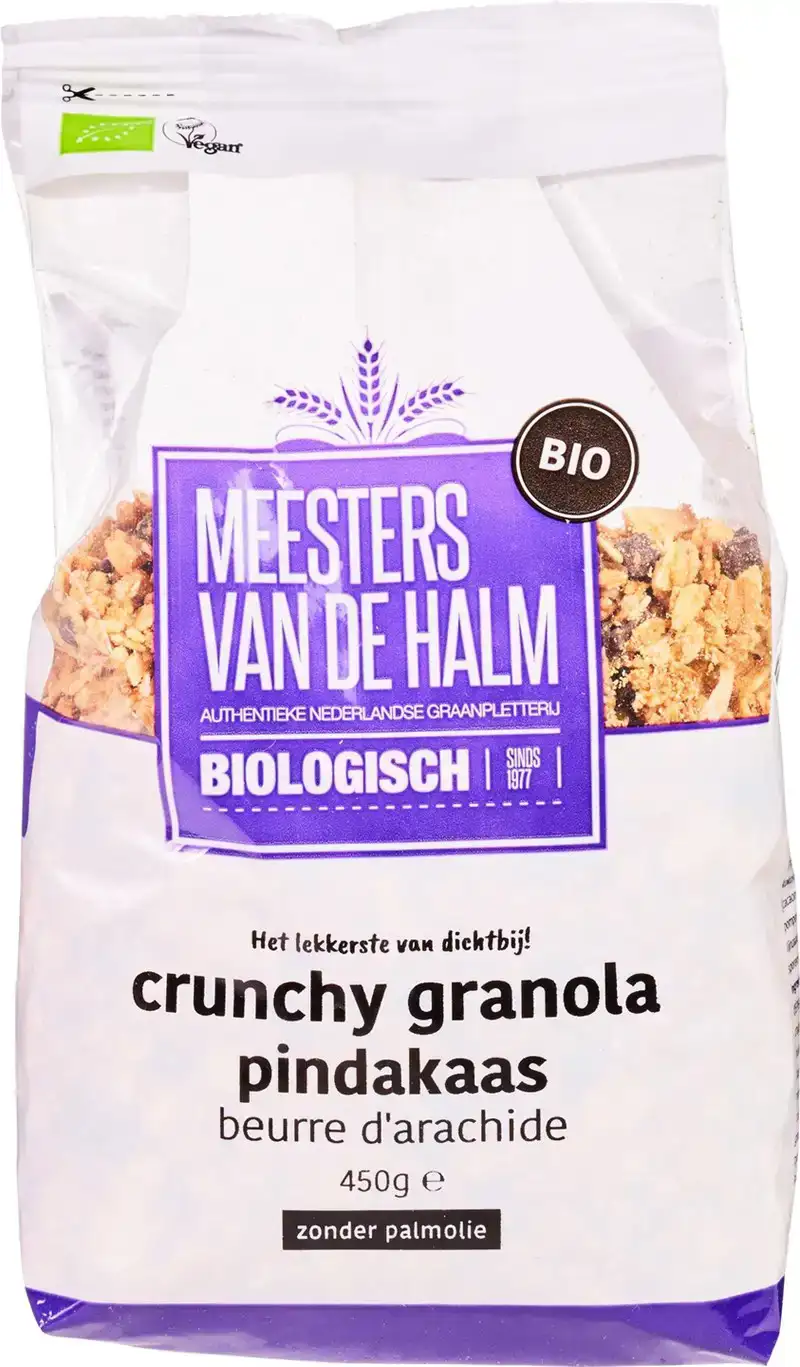Crunchy granola pindakaas