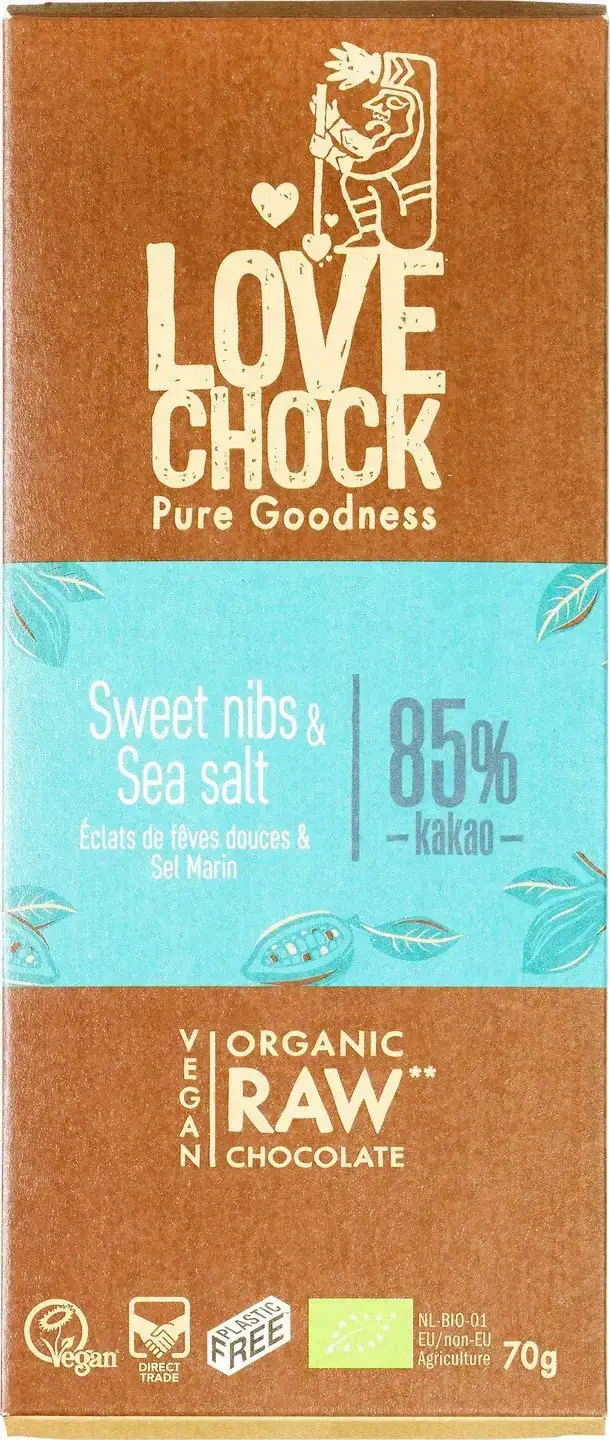 RAW chocolade 85% Sweet Nibs Sea Salt