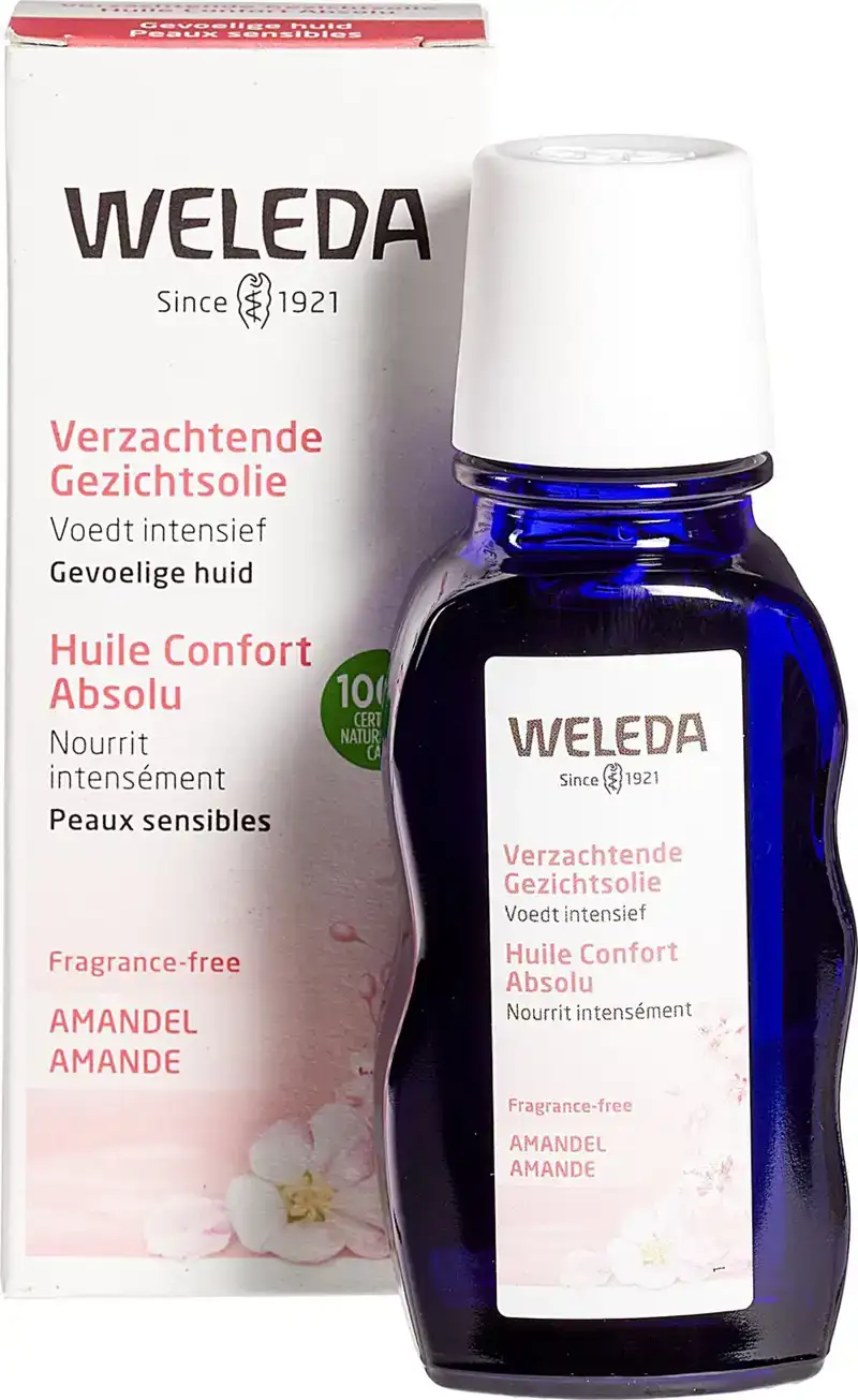 Verzachtende gezichtsolie amandel - gevoelige huid