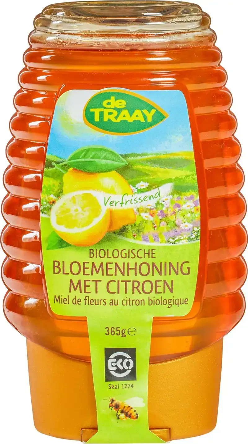 Bloemenhoning citroen knijpfles