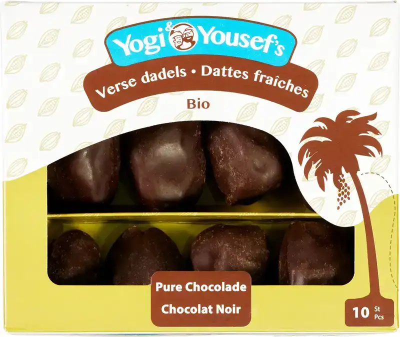 Verse dadels in chocolade