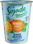 Plantaardige variatie op yoghurt soja - mango