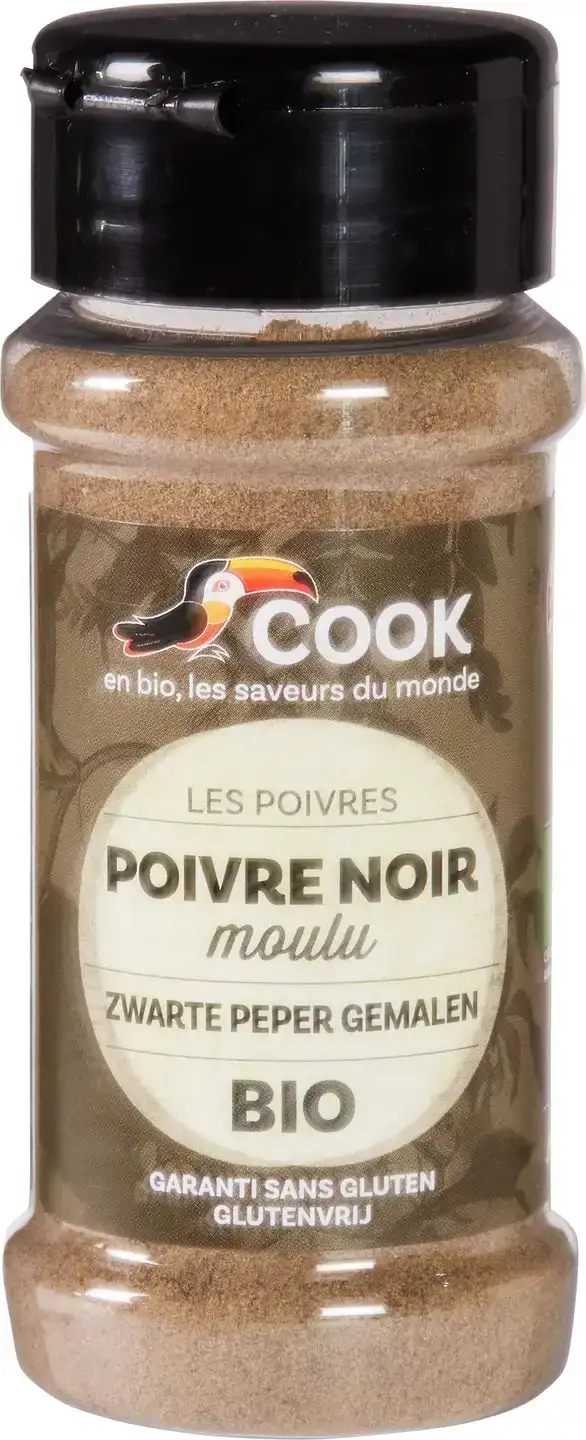 Zwarte peper gemalen