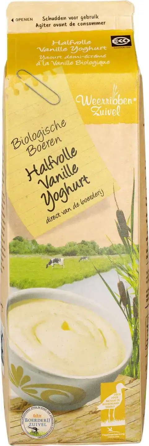 Halfvolle vanille yoghurt