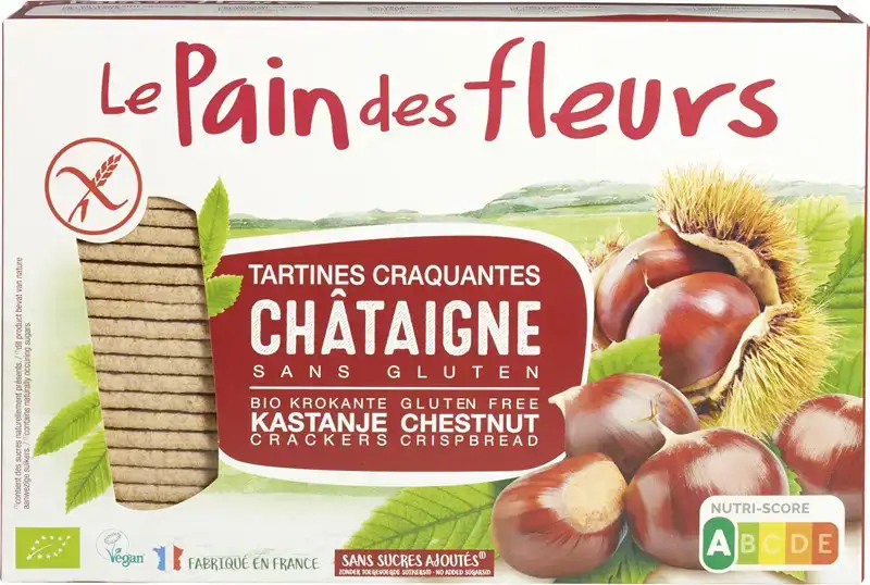 Glutenvrije krokante crackers kastanje