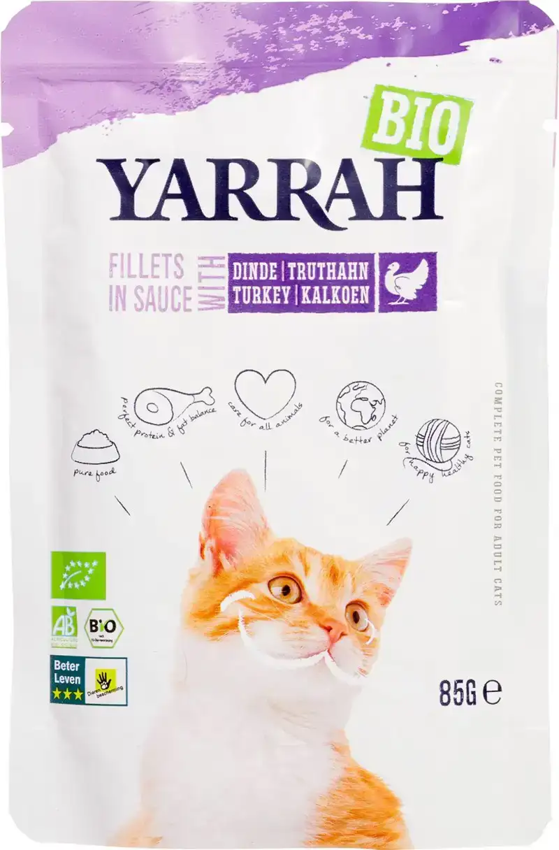 Kattenvoer kalkoen in saus