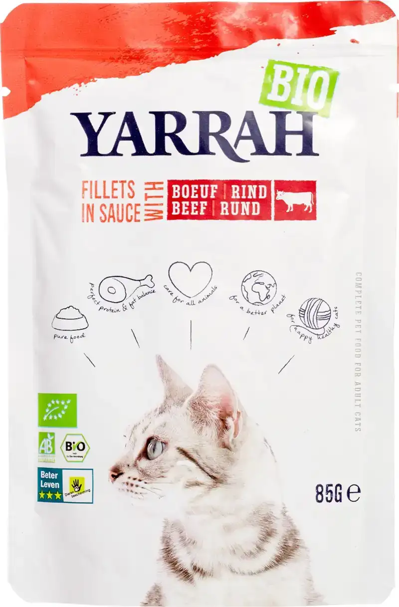 Kattenvoer rund in saus