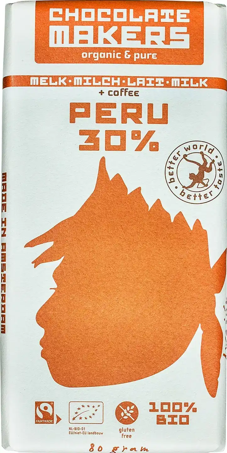 Melkchocolade 30% met koffie - Awajún bar