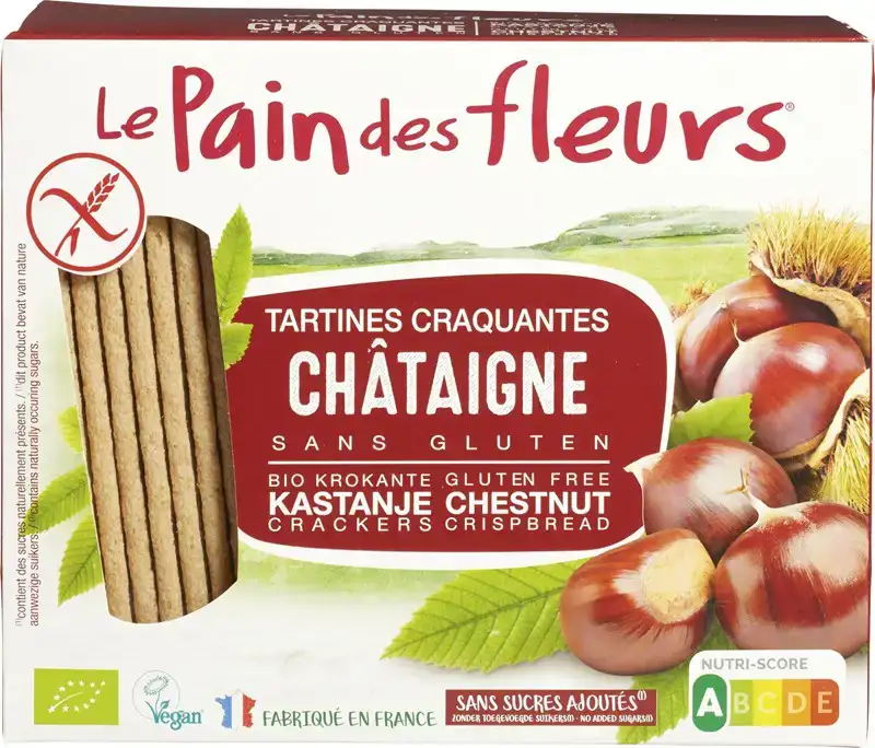 Glutenvrije krokante crackers kastanje
