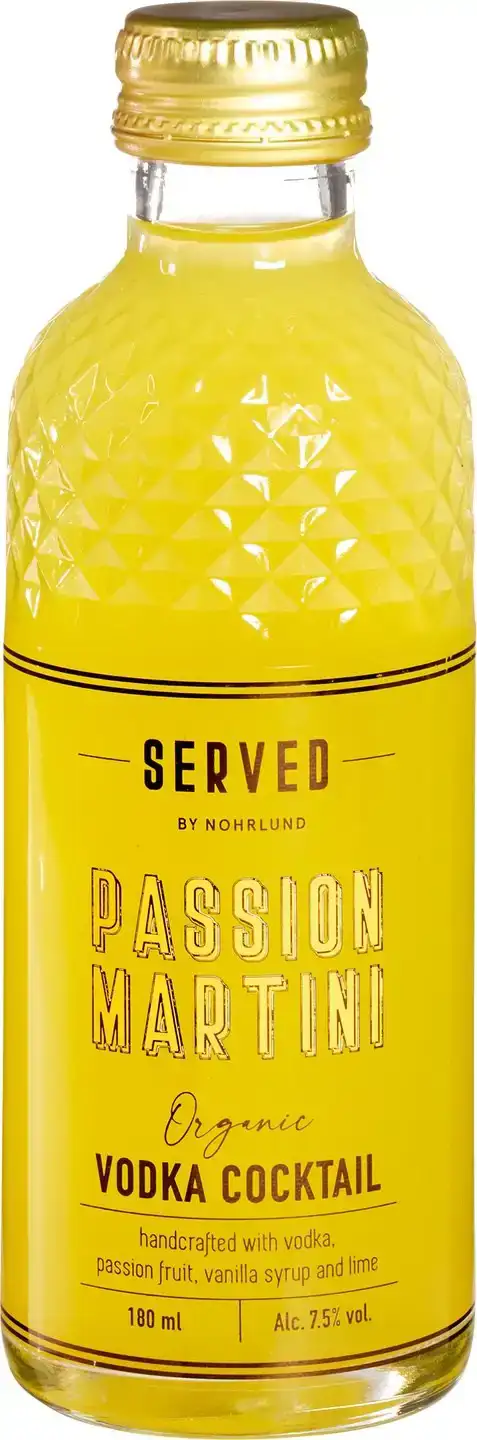 Passion martini cocktail